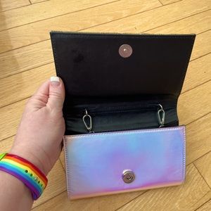 New glitter and pink iridescence clutch.